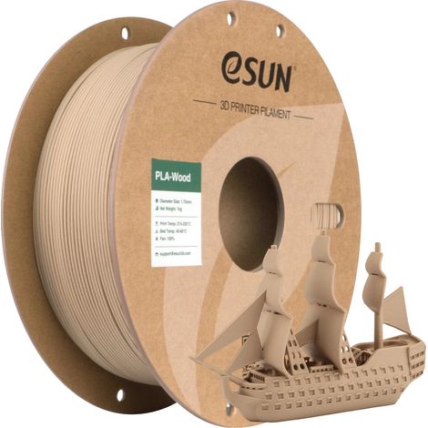 3D-Drucker-Filament, Holz-PLA, 1,75 mm Durchmesser, ESPE (1/2)
