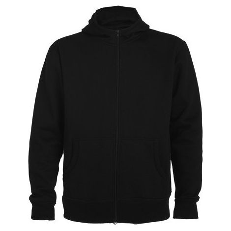 Sudadera deportiva antipilling con capucha cuello alto y cremallera MONTBLANC S Negro (1/3)