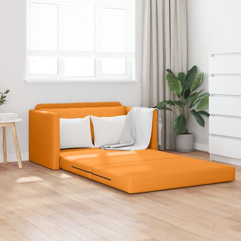 Schlafsofa 110cm Dunkelgelb Stoff vidaXL (1/5)