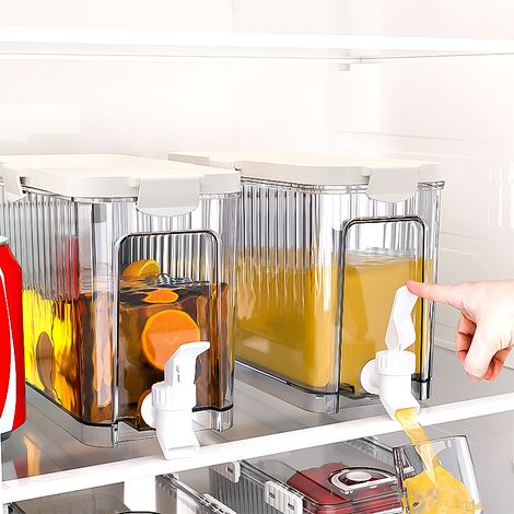 Verseuse à froid avec robinet, pichet pour réfrigérateur, boisson glacée, thé, fruits, grande capacité, usage domestique, simple et pratique (1/5)