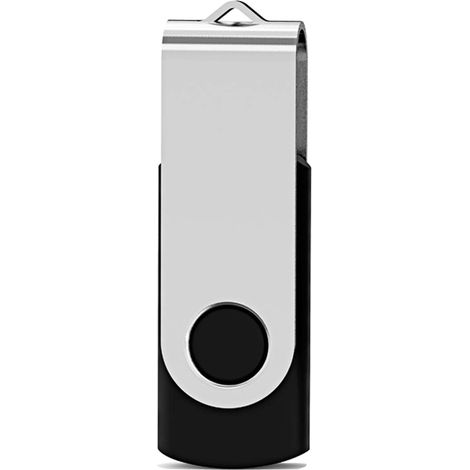 Clé USB - 64 Go - Boîtier Métallique Pivotant 360° - Compatible Windows Mac Linux - 1 Pièce
