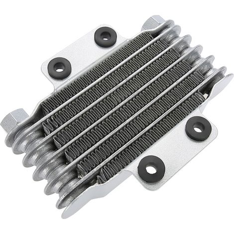 Radiateur d'huile Refroidisseur d'huile Interface M12  1.25mm Débit de 85 ml Alliage d'aluminium Convient à la Plupart des Motos Utilisation du Moteur 100CC 125CC 150CC 200CC 250CC[Argent] (1/5)
