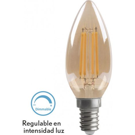 FABRILAMP Candela a filamento 10x3,5d 4w Dimmerabile E14 330lm Ambra 2700k