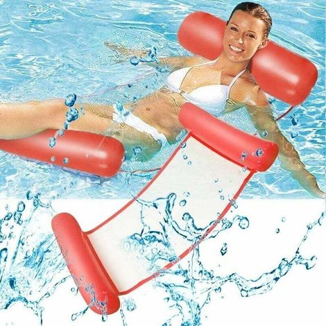Aufblasbare Wasserhängematte, schwimmendes Bett, bequemer tragbarer Liegestuhl für Pool und Strand, für Erwachsene und Kinder (1/5)