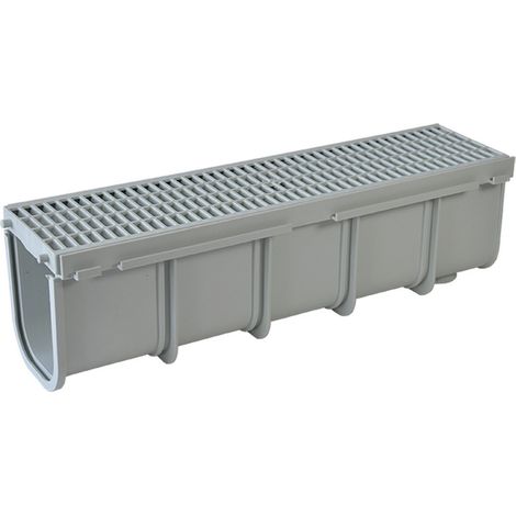 1PZ CANALETTA MODULARE CON GRIGLIA cm 13 x 50 x H. 14