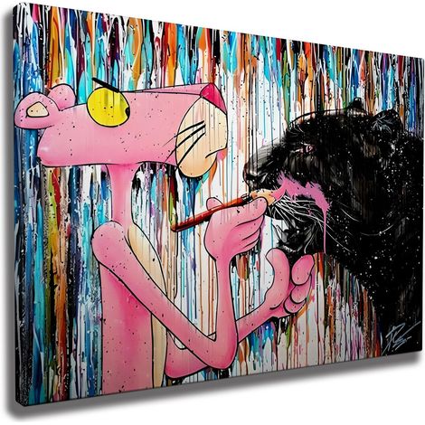 Decorazione artistica da parete con stampa su tela Painting Multicolore (1/4)