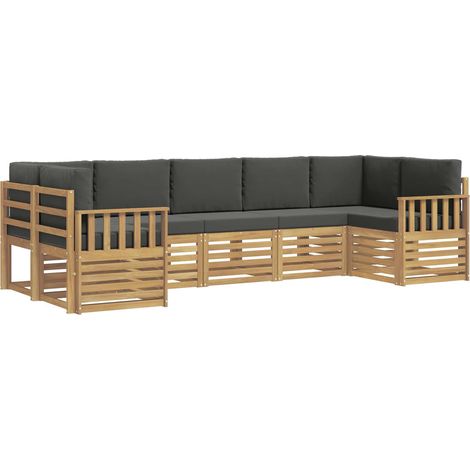 Outdoor-Sofagarnitur 6 pcs Weiß und Anthrazit vidaXL