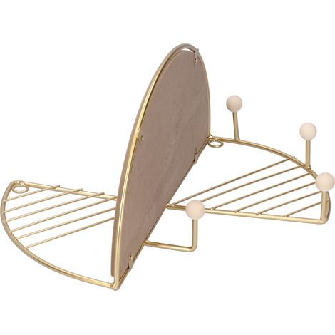 Étagère murale décorative en fer et bois, soudée à la main, L (1/5)