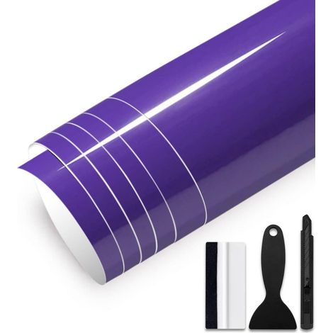 Autofolie Glanz Lila 30x150cm mit Installationskit, blasenfrei, kratzfest (1/5)