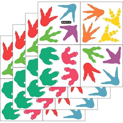 1 ensemble d'autocollants de sol empreintes de dinosaures pour chambre d'enfant (1/5)