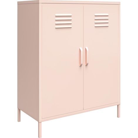 Mission District Armoire avec 2 portes en métal rose (1/5)