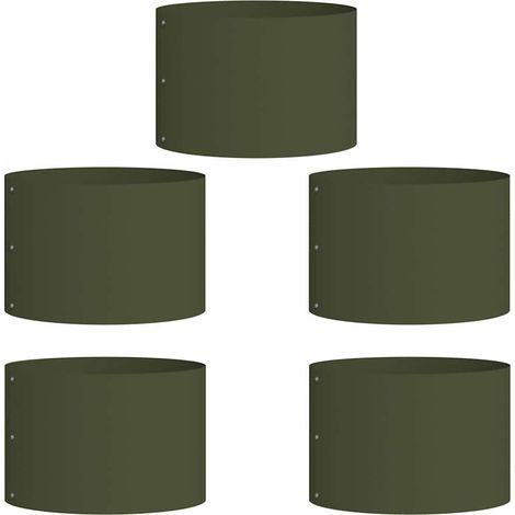 Maison Exclusive - Anillo para maceta 5 pcs Verde Oliva 30 x 30 x (1/5)