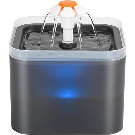 Fontaine a Eau Chat: Fontaine à Eau pour Chat Ultra Silencieux - Distributeur Eau Chien avec Lumière LED - Filtration Multiple - 3 Modes d'Ecoulement de l'eau (1/5)