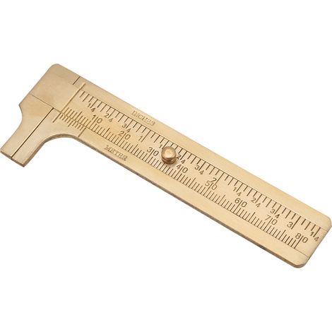 Jauge coulissante en laiton, règle à pied à coulisse, outil de mesure, Double échelle mm/pouce (80mm), 1 pièce