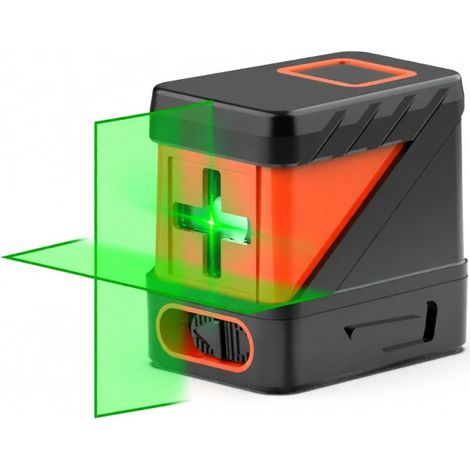 Irovami Niveau laser 2 lignes vert – Autonivelant 4°, vertical/horizontal, haute luminosité – Idéal pour carrelage, portes, fenêtres, construction (1/5)