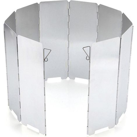 10 faltbare Windschutzplatten für Campingkocher, Windschutz für Gaskocher