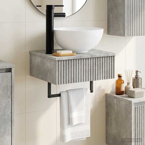 Lavabo de Lavado Montado en la Pared Gris Hormigón