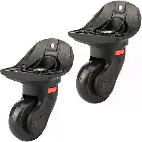 Roues de valise universelles robustes et silencieuses, à double rouleau, pivotantes, pour charges lourdes et résistantes à l'usure - JXLGV (1/4)