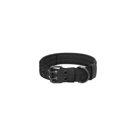 Collier de chien en nylon avec poignée de commande, double D métal, noir, 67 cm – (1/5)