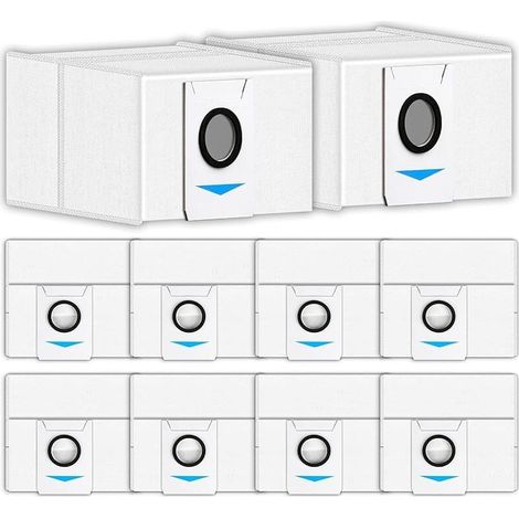 (10 pièces) Sacs aspirateur de rechange pour ECOVACS DEEBOT X1 OMNI X1 PRO OMNI X1 OMNI T10 OMNI, sacs filtrants compatibles avec (1/4)