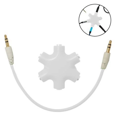 Audio-Splitter für mehrere Kopfhörer, 3,5-mm-Stereo-Audio-Splitterkabel, Kopfhörer-Splitteradapter (weiblich). Kompatibel mit iPhone, iPad, Samsung, Xiaomi… (1/5)