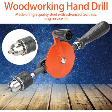 Trapano a manovella a doppia corona da 3/8" per legno e plastica