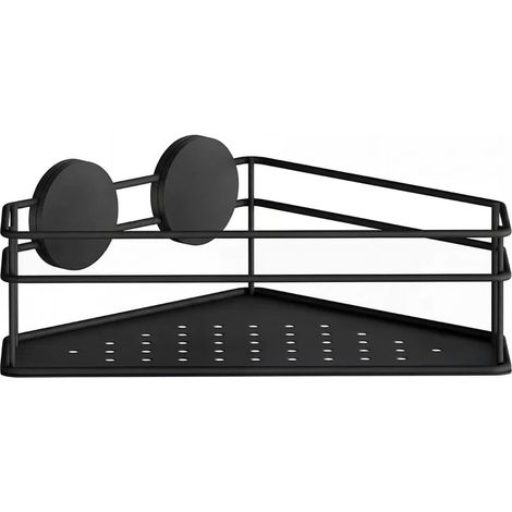 Smedbo Eckduschkorb in Edelstahl Schwarz, Selbstklebend BB1311 (1/2)