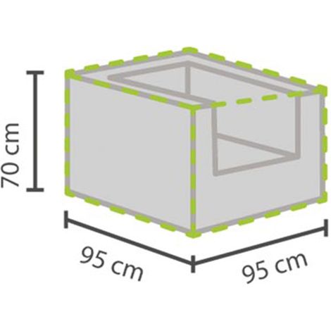 Wetterfeste Gartenmöbel Schutzhülle Abdeckhaube für Hocker, 95x95x70cm (1/5)