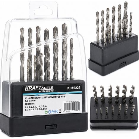 Punte da trapano HSS per metallo e legno, 13 pezzi KD10223 (1/5)