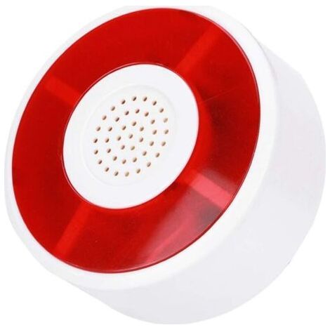 LED Alarm System, DC 12V Siren Security Alarm Warning Light Alarm Sirens with Flashing Lamp, Outdoor Siren Light Sound Alarm System for Home Office (1/4)