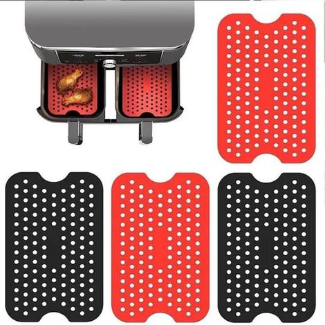 Tapis Friteuse - FOLAYA - 4 Pièces - Silicone Alimentaire - Résistant à la Chaleur - Imperméable (1/4)