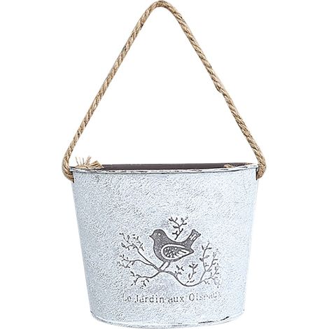 Pot À Plantes Murale - En Fer - Dimensions 14 x 26 x 14 Cm - Pour Jardin Extérieur Patio Intérieur - 1 Pièce (1/5)