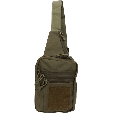 Wasserdichte, multifunktionale Unisex-Brusttasche im Militärstil aus Oxford-Nylon, für Radfahrer, olivgrün