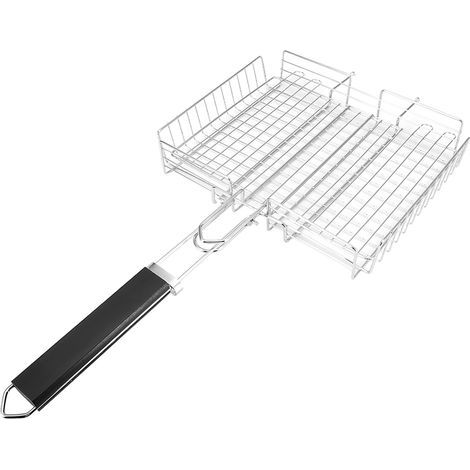 Filet de barbecue carré poisson grillé filet de poulet pince à main gril maille fil pince (1/5)