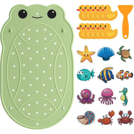 Tapis de bain antidérapant + autocollants antidérapants (1/5)