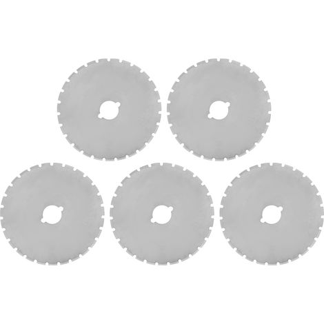 Lot de 5 lames de cutter rotatif 45mm pour tissu, papier, ligne pointillée - Fournitures de couture et coupe de tailleur
