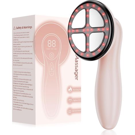 Masseur Anti Cellulite Électriques Appareil Massage, 4 Têtes De Massage Multifonctionnel, Sans Fil, Raffermit, Tonifie Et Masse, Pour Le Ventre, La Taille, Les Hanches, Bras Et Jambes - Or Rose