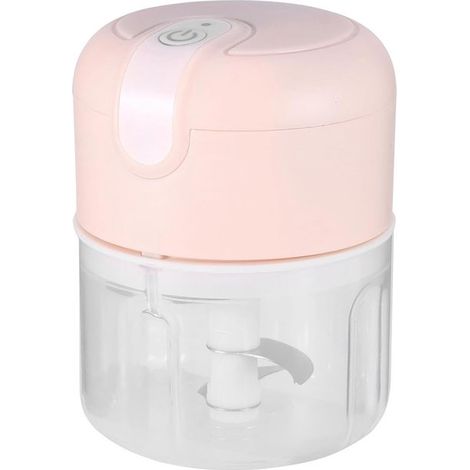 Licuadora, Licuadora portátil, Mini licuadora, 250 ml, Recargable, verduras en batidos, chile, verduras, frutos secos, fruta en carne, rosa (1/5)