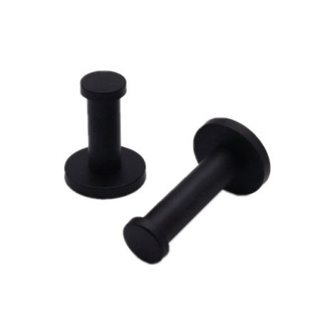 4er-Pack Wandhaken aus Edelstahl für Kleidung, Hüte, Handtücher, Bademantelhaken, Wandhaken für Badezimmer, Küche, Wohnzimmer (schwarz)