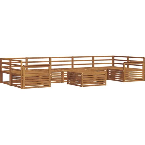 Outdoor Sofa Set 8 pcs Natural Solid Acacia Wood vidaXL (1/5)