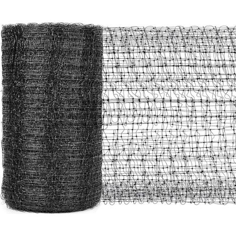Filet anti oiseaux pour jardin 2 m x 30 m Noir Filet de protection en polyéthylène Protège les plantes, les fruits et les arbres des rongeurs, des oiseaux, des cerfs, etc.
