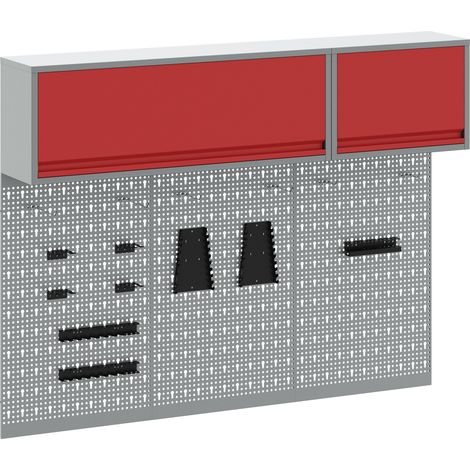 Juego de Armarios de Herramientas con estante 5 pcs Rojo vidaXL (1/5)