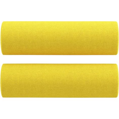 Maison Exclusive - Cojines decorativos 2 uds tela amarillo claro