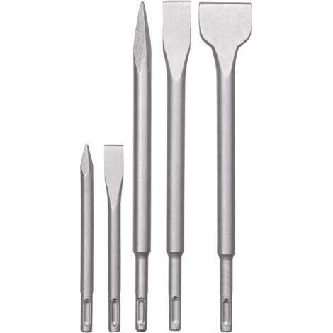 SDS-Plus Jeu de burins marteau, jeu de 5 burins pour la pierre et le béton dans un coffret en plastique (1/3)