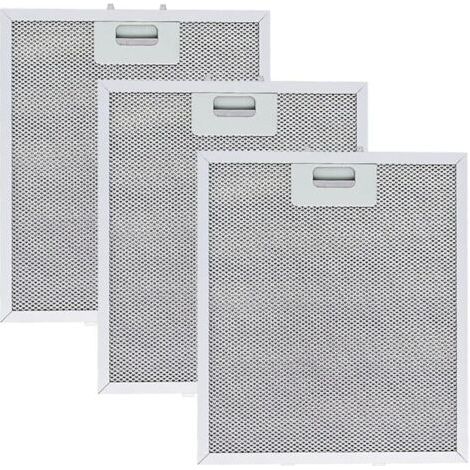 Filtre à graisse métallique pour hotte aspirante 305 x 267mm – 3 couches en aluminium – Lavable au lave-vaisselle – Compatible avec plusieurs modèles