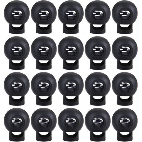 Lot de 50 supports de tringle et accessoires pour rideaux : pinces à cordon, embouts de cordon à un trou et cordons ronds. (1/4)