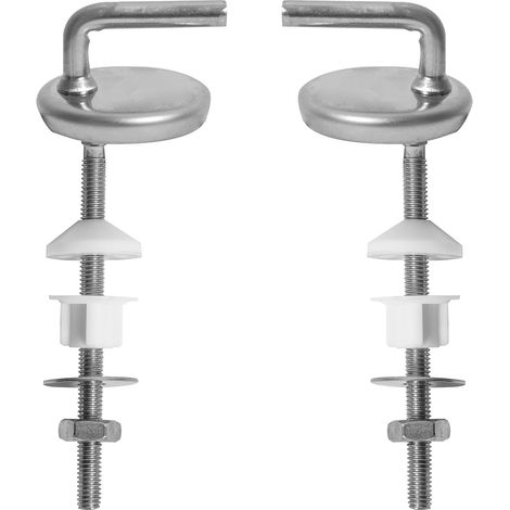 Kit de fixation compatible avec abattant WC Modena et divers motifs décoratifs en acier inoxydable et plastique Système de fixation Kit de fixation Pièces de rechange (1/5)