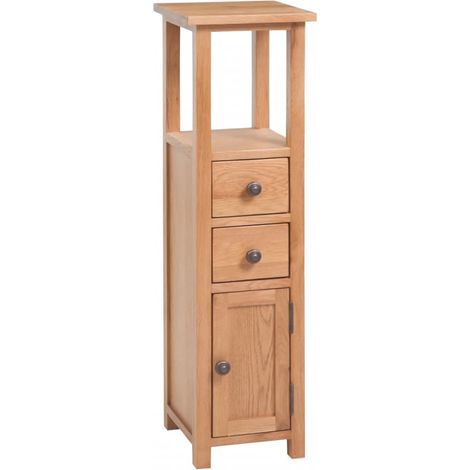 Étagère d’angle 26 x 26 x 94 cm Bois de chêne massif (1/5)