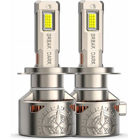 Bombilla LED H4 para faro de coche, 240 W, 24 chips, doble tubo de cobre, plateado, REDSEA (1/5)