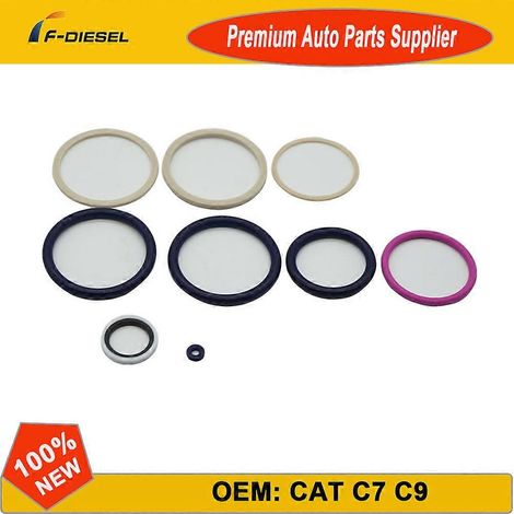 Satz mit 9 neuen O-Ringen für F-DIESEL Common-Rail-Diesel-Einspritzdüsen (OEM-Referenz 402671) für CAT C7 und C9 (1/5)